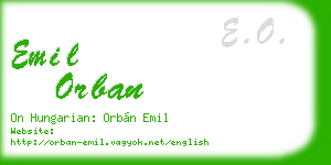 emil orban business card